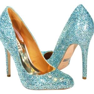 Badgley Mischka "Aqua Star" Blue Crystal Pumps